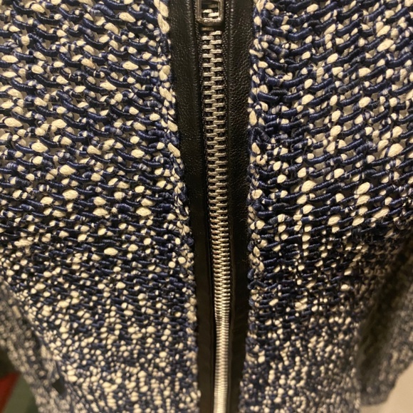 Ella Moss zippered faux leather classic cardigan/jacket. Sz. S - Picture 12 of 16